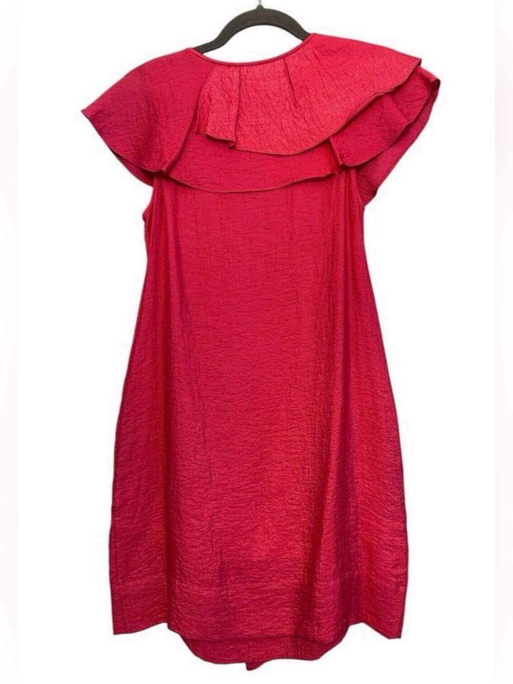 BCBG Max Azria 🌺 Raspberry Pink Ruffle Mini Dress Size 2 NWOT - Picture 5 of 9